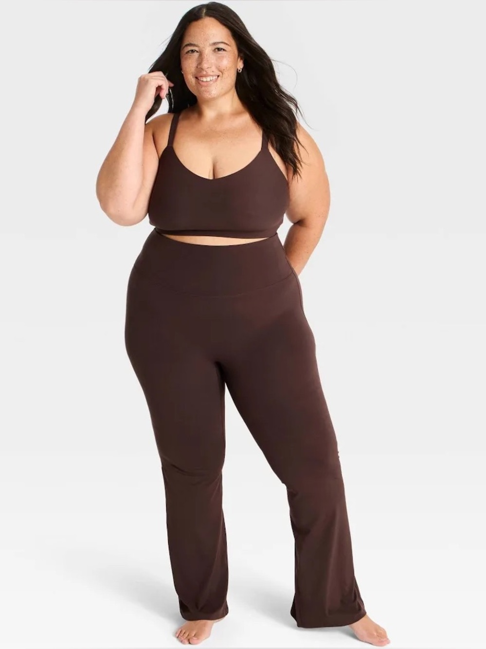 all in motion Chocolate Brown High-Rise Leggings with Side Pockets